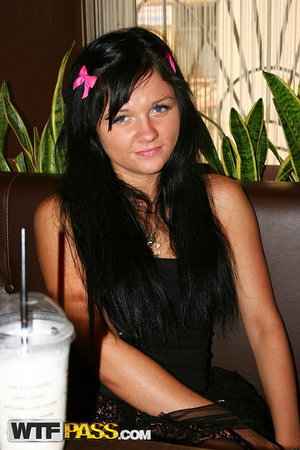 18 year old braces clad cutie Liza Rowe stripping naked if you please